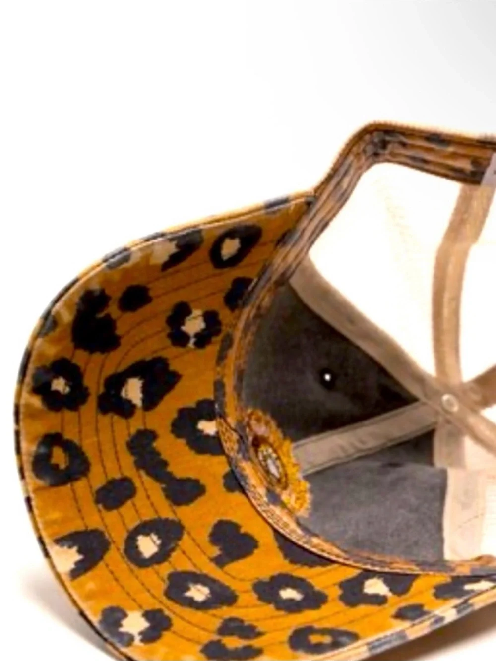Women's Sunflower and Leopard print hat NWT